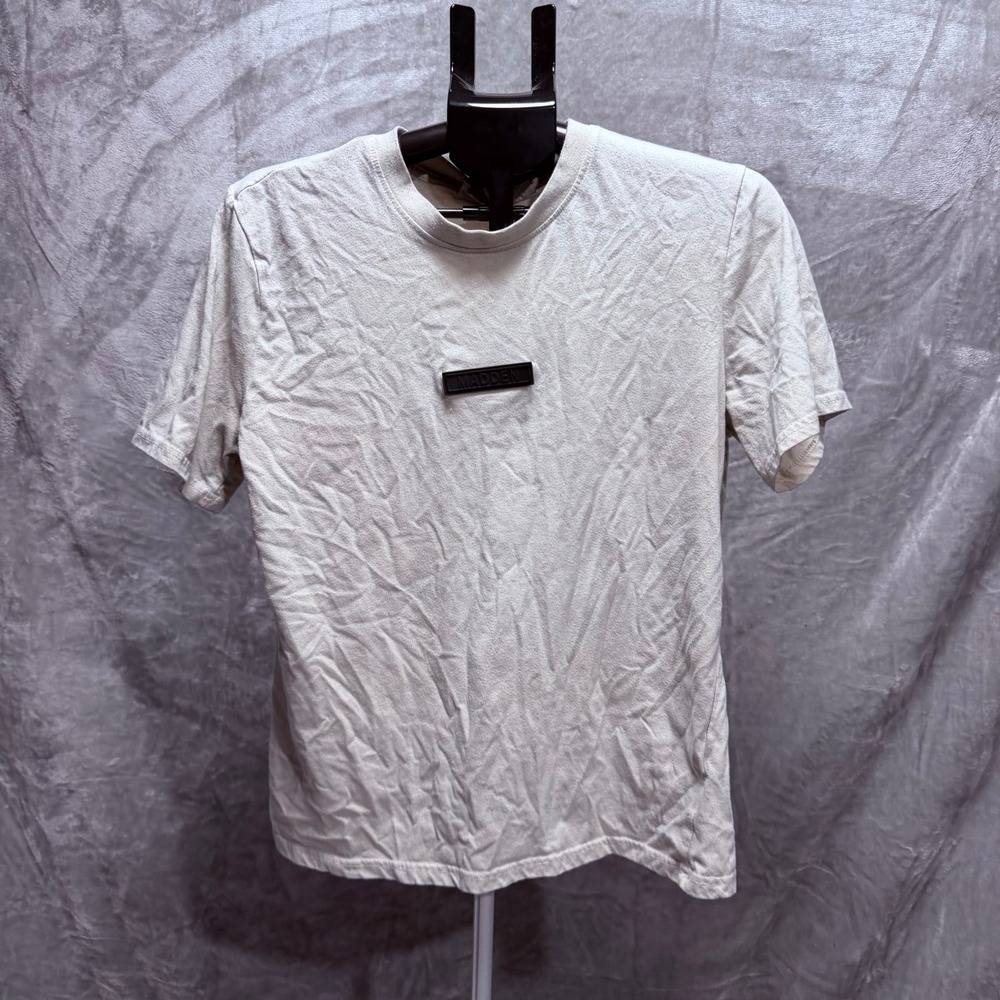 Steve Madden Mens T‎ Shirt MADDEN DESIGN STUDIOS Graphic Print Short Sleeve Tan